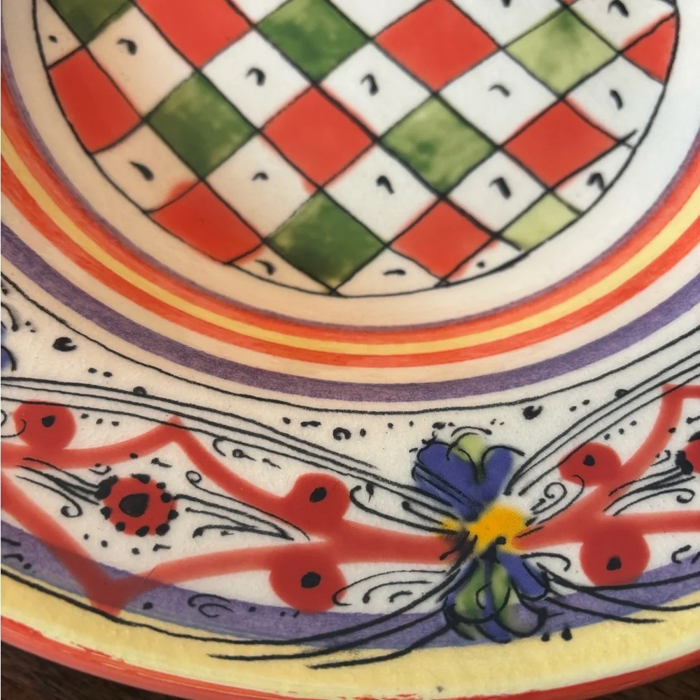Williams-Sonoma Luca Handpainted XL Pasta Serving Bowl Made in Deruta Italy